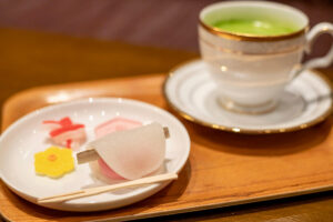 抹茶ラテ和菓子セット