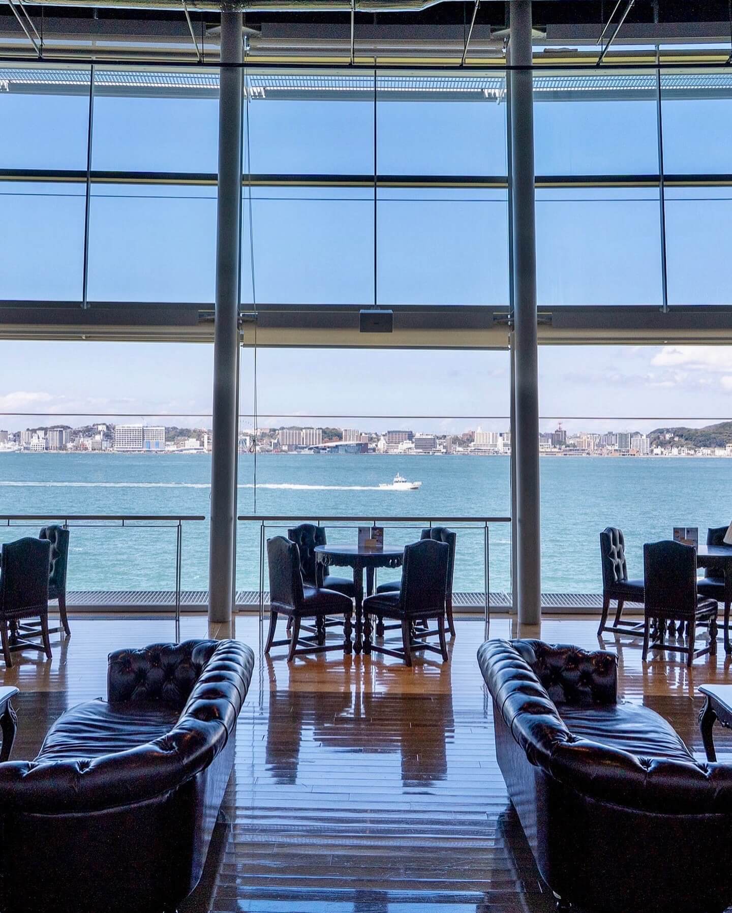 関門海峡ミュージアムのクルーズカフェキャナルからのロケーション