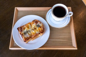 ピザトーストと発酵珈琲