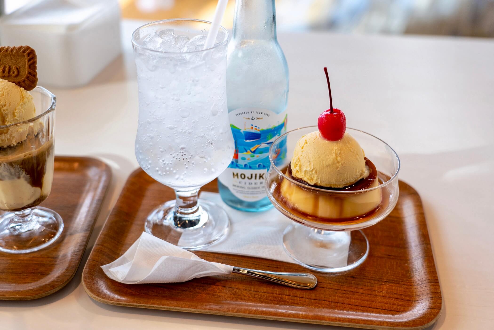 門司港サイダーと門司港昭和レトロプリン